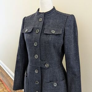 Burberry wool winter coat navy-black size 4